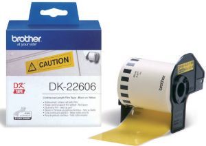 Brother doorlopende labelrol voor QL ft 62 mm x 15 24 m plastic film geel