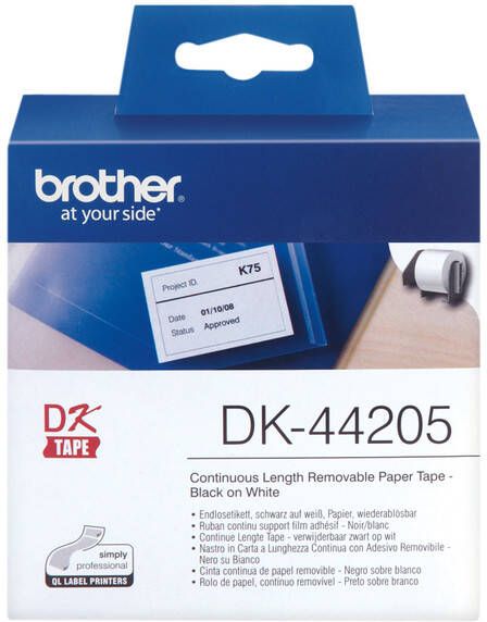 Brother Etiket DK-44205 62mm thermisch 30 meter wit papier