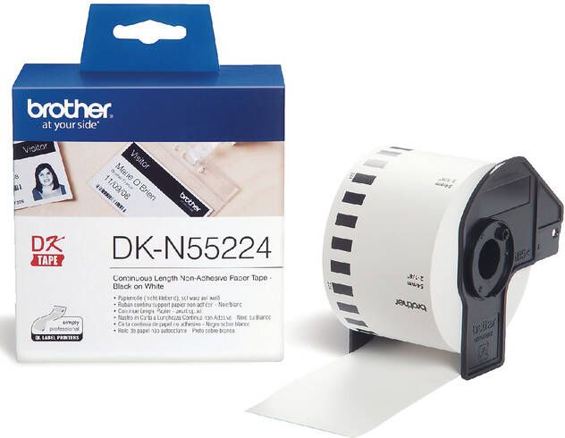 Brother Etiket DK-N55224 54mm 30-meter wit papier niet kleef