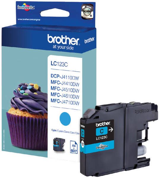 Brother Inktcartridge LC-123C blauw