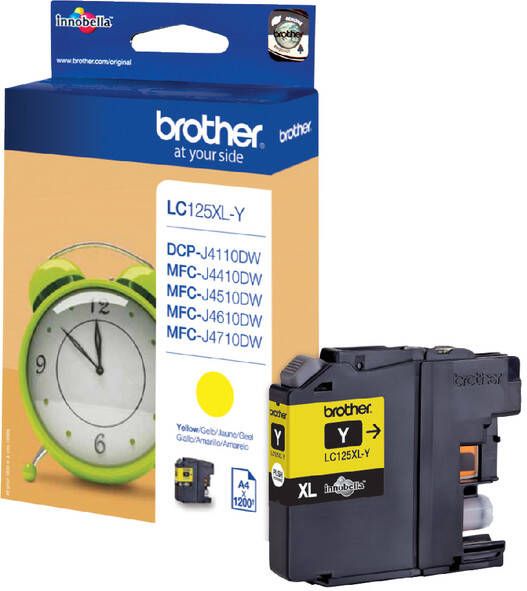 Brother LC-125XLY inktcartridge 1 stuk(s) Origineel Extra (Super) hoog rendement Geel (LC-125XLY)