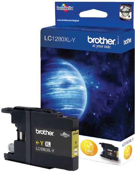 Brother LC1280XLY inktcartridge 1 stuk(s) Origineel Hoog (XL) rendement Geel (LC-1280XLY)