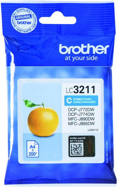 Brother LC-3211C inktcartridge Origineel Normaal rendement Cyaan (LC-3211C)