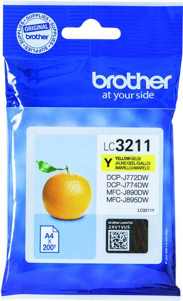 Brother LC-3211Y inktcartridge Origineel Normaal rendement Geel (LC-3211Y)
