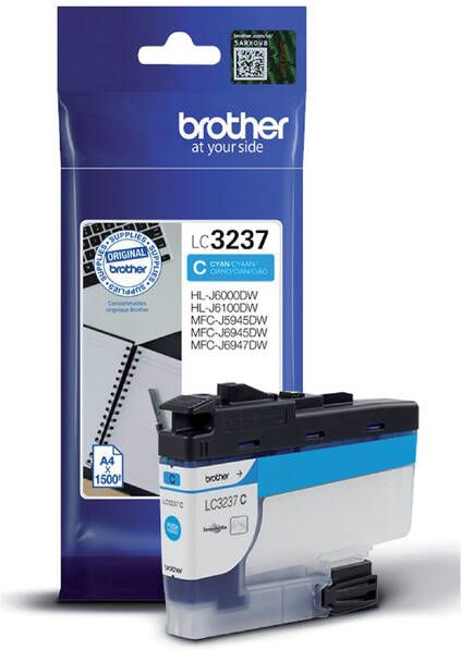 Brother LC-3237C inktcartridge 1 stuk(s) Origineel Normaal rendement Cyaan (LC-3237C)