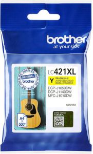 Brother inktcartridge 500 pagina&apos;s OEM LC-421XLY geel
