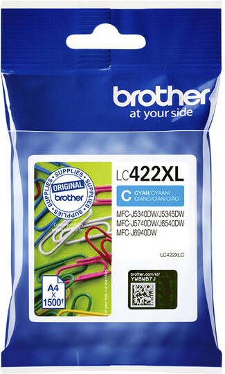 Brother Inktcartridge LC-422XLC blauw