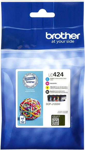 Brother Inktcartridge LC-424 zwart + 3 kleuren