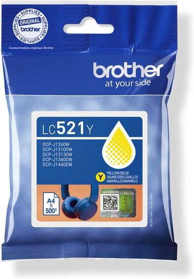 Brother inktcartridge 500 pagina&apos;s OEM LC-521Y geel