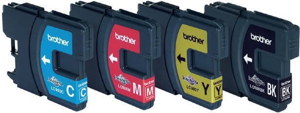 Brother LC-980VALBP inktcartridge 4 stuk(s) Origineel Zwart Cyaan Magenta Geel (LC-980VALBP) - Foto 2