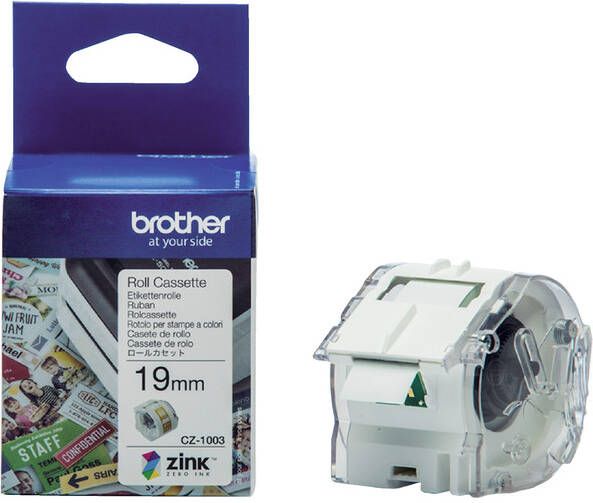 Brother Labeletiket CZ-1003 19mmX5m kleur opdruk