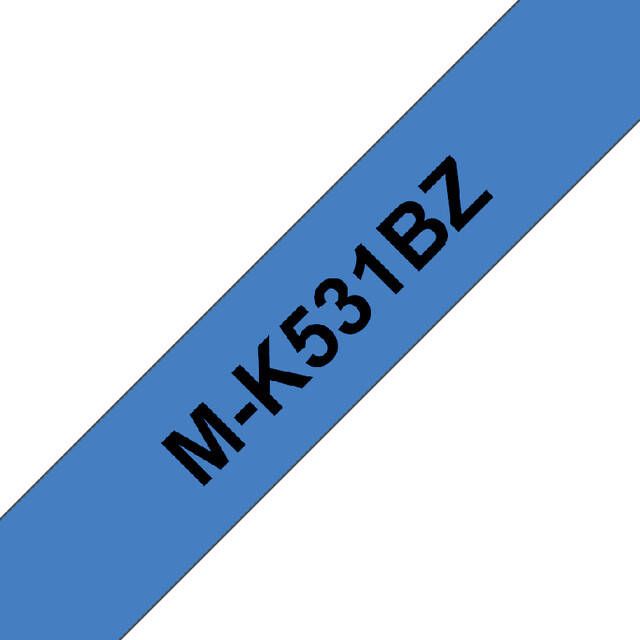 Brother Labeltape P-touch M-K531BZ 12mm zwart op blauw
