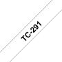 Brother Labeltape P-touch TC-291 9mm zwart op wit - Thumbnail 2