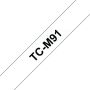 Brother Labeltape P-touch TC-M91 9mm zwart op transparant - Thumbnail 2