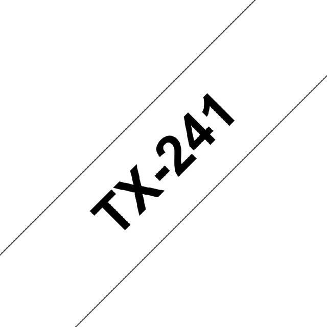 Brother TX-241 labelprinter-tape Zwart op wit (TX-241) - Foto 2