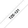 Brother Labeltape P-touch TZE-121 9mm zwart op transparant - Thumbnail 1