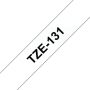 Brother Labeltape P touch TZE 131 12mm zwart op transparant - Thumbnail 1