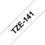 Brother Labeltape P-touch TZE-141 18mm zwart op transparant - Thumbnail 1