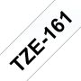 Brother Labeltape P-touch TZE-161 36mm zwart op transparant - Thumbnail 1