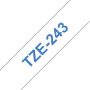 Brother Labeltape P-touch TZE-243 18mm blauw op wit - Thumbnail 1
