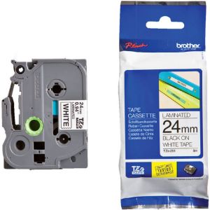 Brother Labeltape P touch TZE 251 24mm zwart op wit