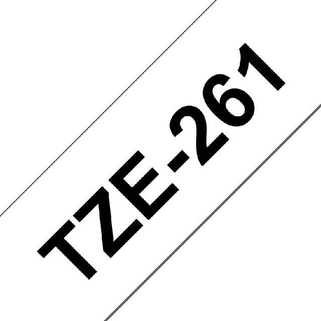 Brother Labeltape P-touch TZE-261 36mm zwart op wit - Foto 2