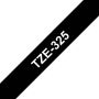 Brother Labeltape P-touch TZE-325 9mm wit op zwart - Thumbnail 2