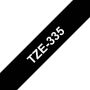 Brother Labeltape P-touch TZE-335 12mm wit op zwart - Thumbnail 1