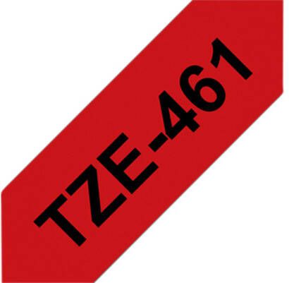 Brother Labeltape P-touch TZE-461 36mm zwart op rood - Foto 2