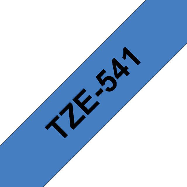 Brother Labeltape P-touch TZE-541 18mm zwart op blauw - Foto 1