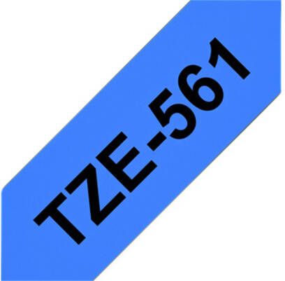 Brother Labeltape P-touch TZE-561 36mm zwart op blauw - Foto 1