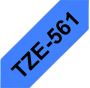Brother Labeltape P-touch TZE-561 36mm zwart op blauw - Thumbnail 1