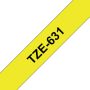 Brother Labeltape P-touch TZE-631 12mm zwart op geel - Thumbnail 2