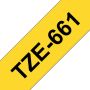 Brother Labeltape P touch TZE 661 36mm zwart op geel - Thumbnail 2