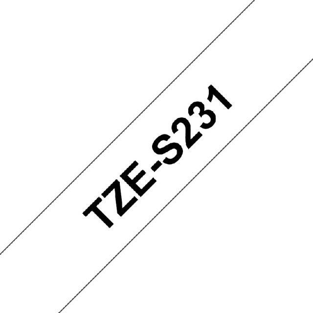 Brother TZe tape voor P-Touch 12 mm zwart op wit extra klevend