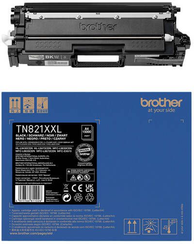 Brother toner 15.000 pagina&apos;s OEM TN-821XXLBK zwart