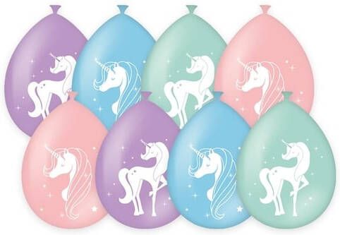 Bruna office Ballonen Unicorn 30 cm 8 stuks pastel