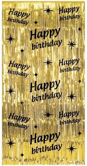 Bruna office Classy Party Curtain Happy Birthday