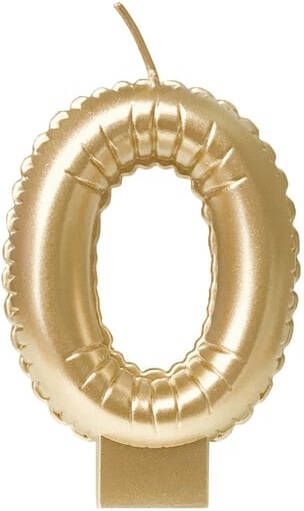 Bruna office Foil balloon candle gold 0