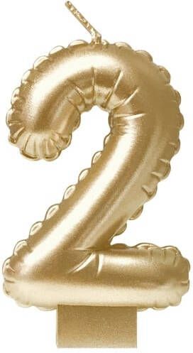 Bruna office Foil balloon candle gold 2