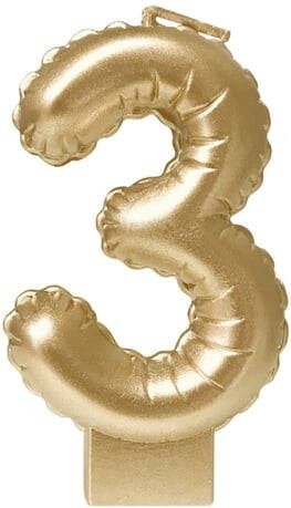 Bruna office Foil balloon candle gold 3