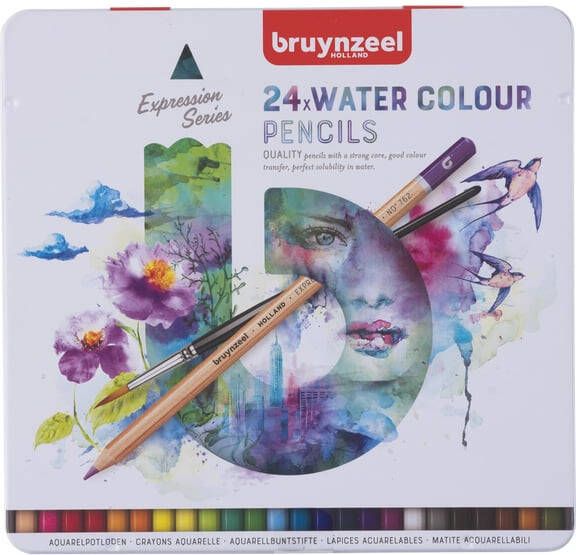 Bruynzeel Kleurpotloden aquarel Expression blik Ã  24 stuks assorti