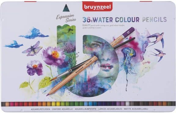 Bruynzeel Kleurpotloden aquarel Expression blik Ã  36 stuks assorti