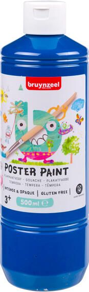 Bruynzeel Plakkaatverf diepblauw fles à 500ml