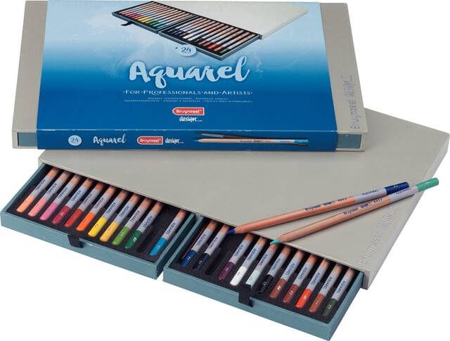 Bruynzeel Design Kleurpotloden Bruynzeel 8835 Design aquarel 24stuks assorti