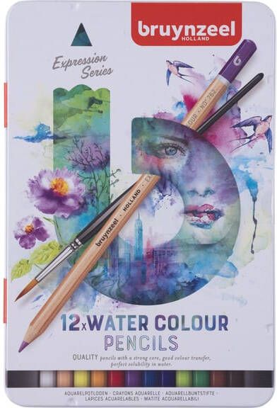 Bruynzeel Kleurpotloden aquarel Expression blik Ã  12 stuks assorti