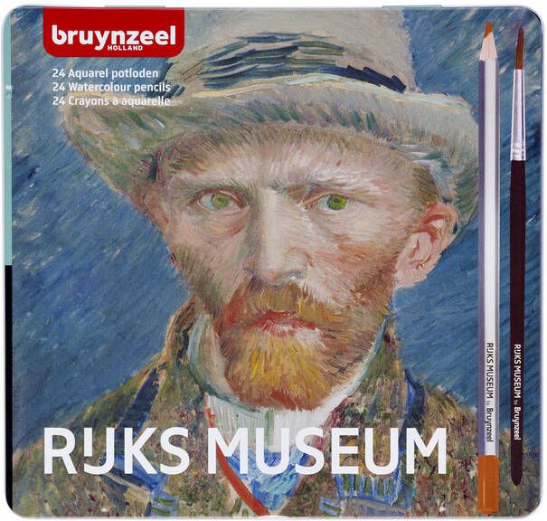 Bruynzeel Kleurpotloden aquarel Van Gogh blikÃƒÆ 24 stuks assorti