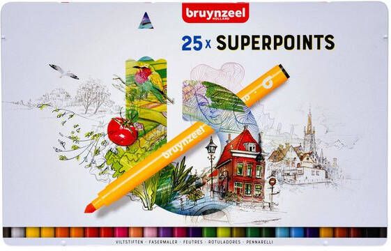 Bruynzeel Viltstift Expression super points blik Ã  25 stuks assorti