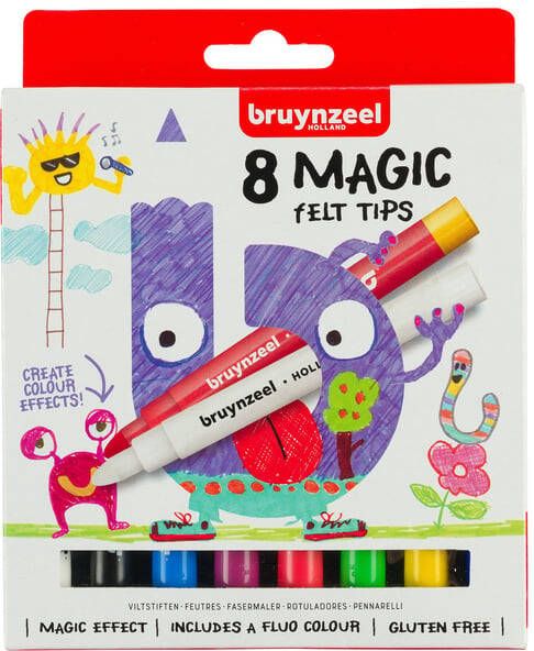 Bruynzeel Viltstift Kids Magic Points blister à 8 stuks assorti