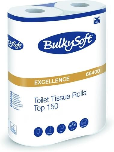 Bulkysoft Excellence toiletpapier 4-laags 150 vel pak van 6 rollen - Foto 2